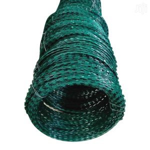 Green razor wire Double Galvanized 450mm 10m