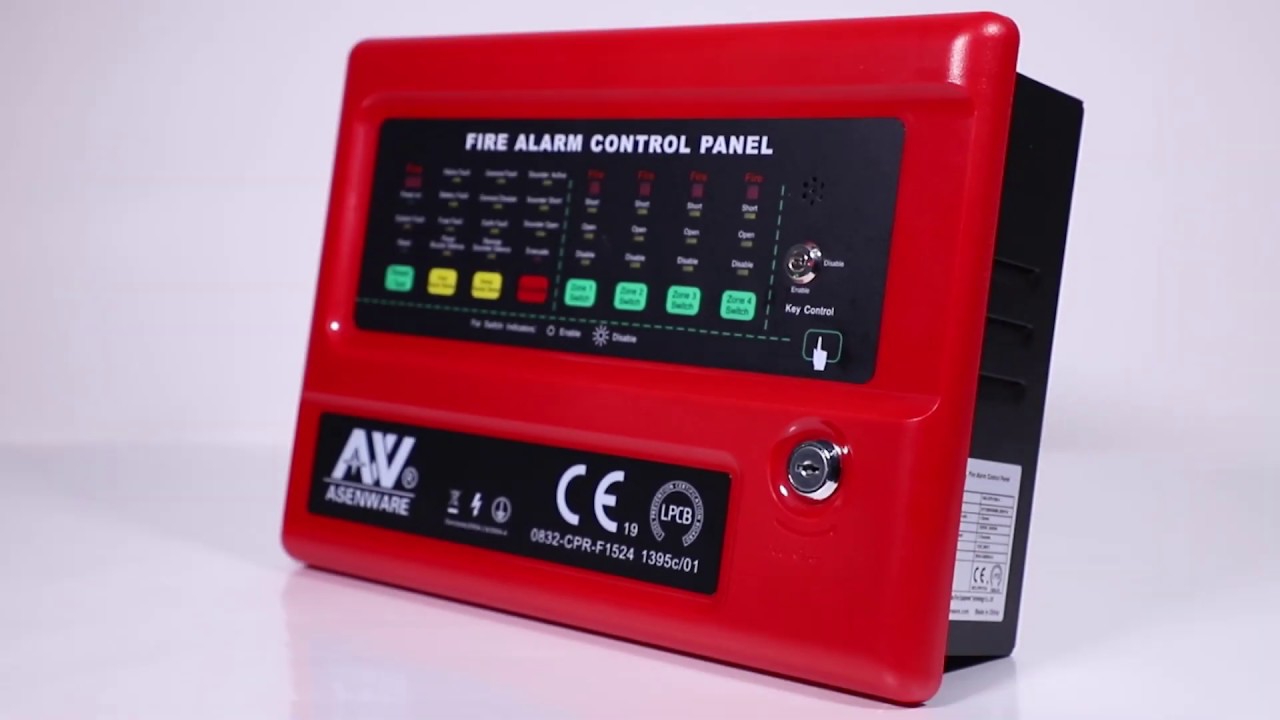 asenware-4-zone fire alarm control panel by biosys solutions ltd 4-Zone Conventional Fire Alarm Control Panel